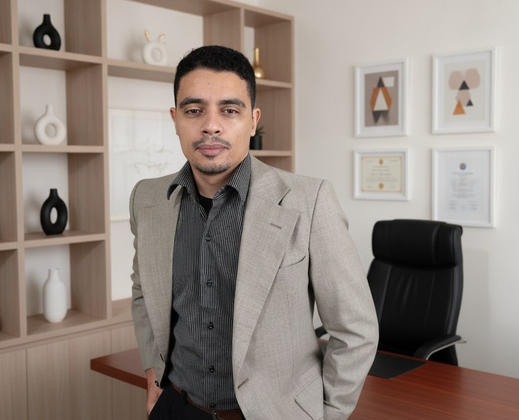 Dr. Diego Ribeiro de Souza em seu escritório